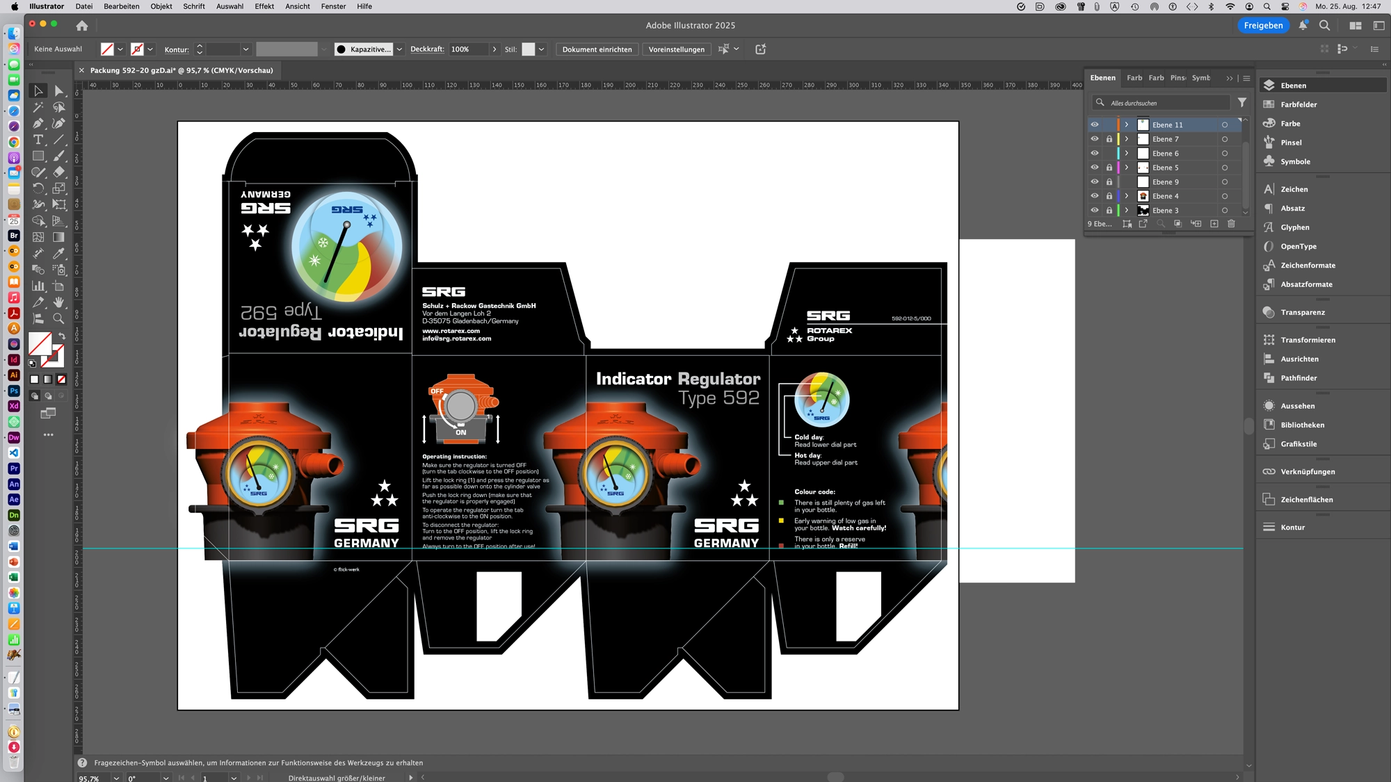 2 - Illustrator: Faltschachtel