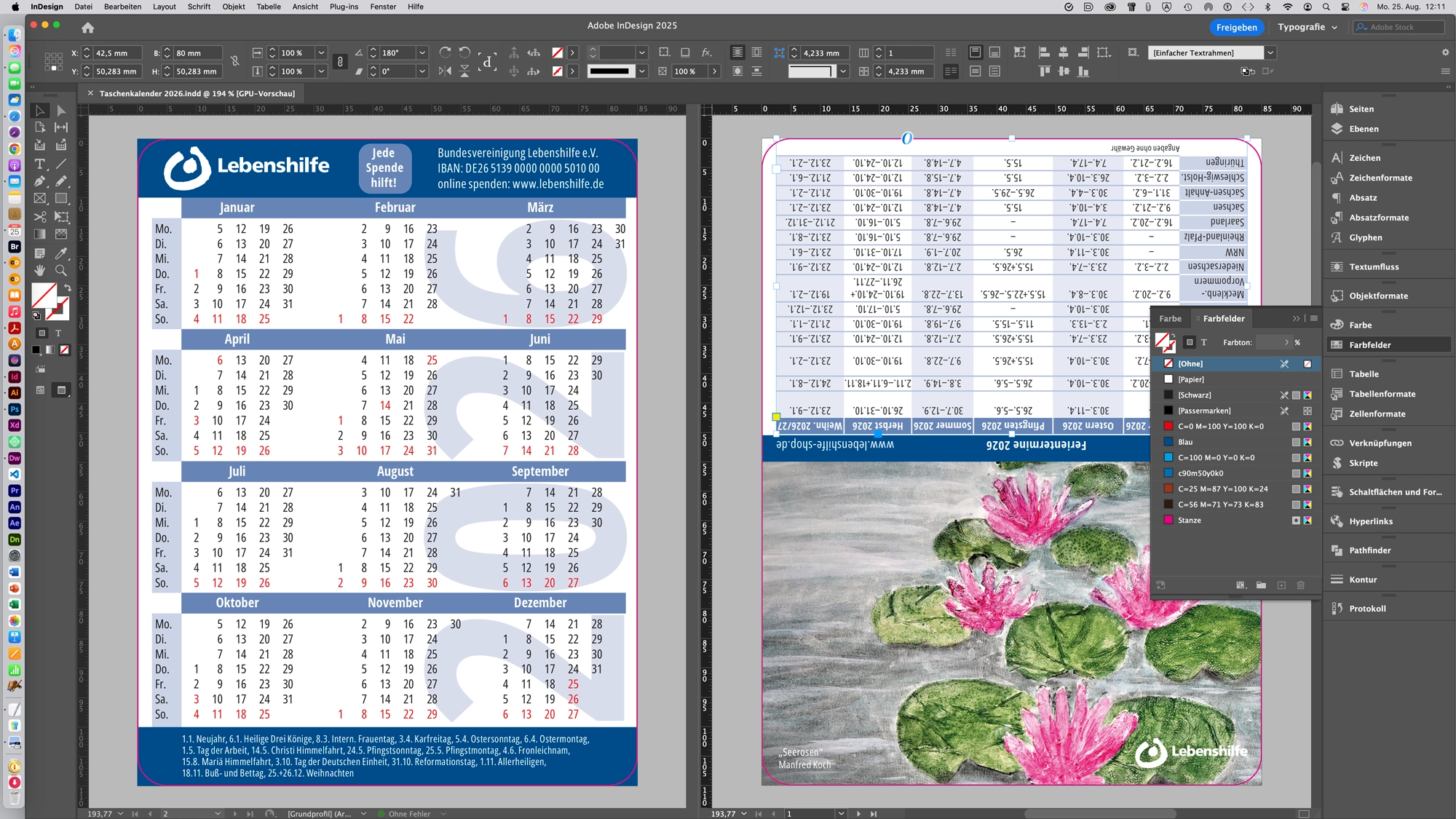 8 - InDesign: Taschenkalenderchen